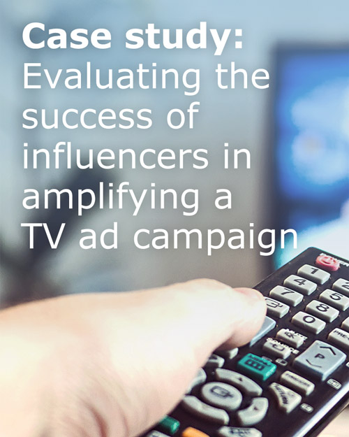 Case study: Evaluating the success of influencers in amplifying a TV ad campaign