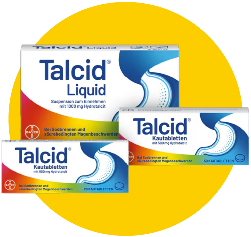 Talcid Liquid und Kautabletten